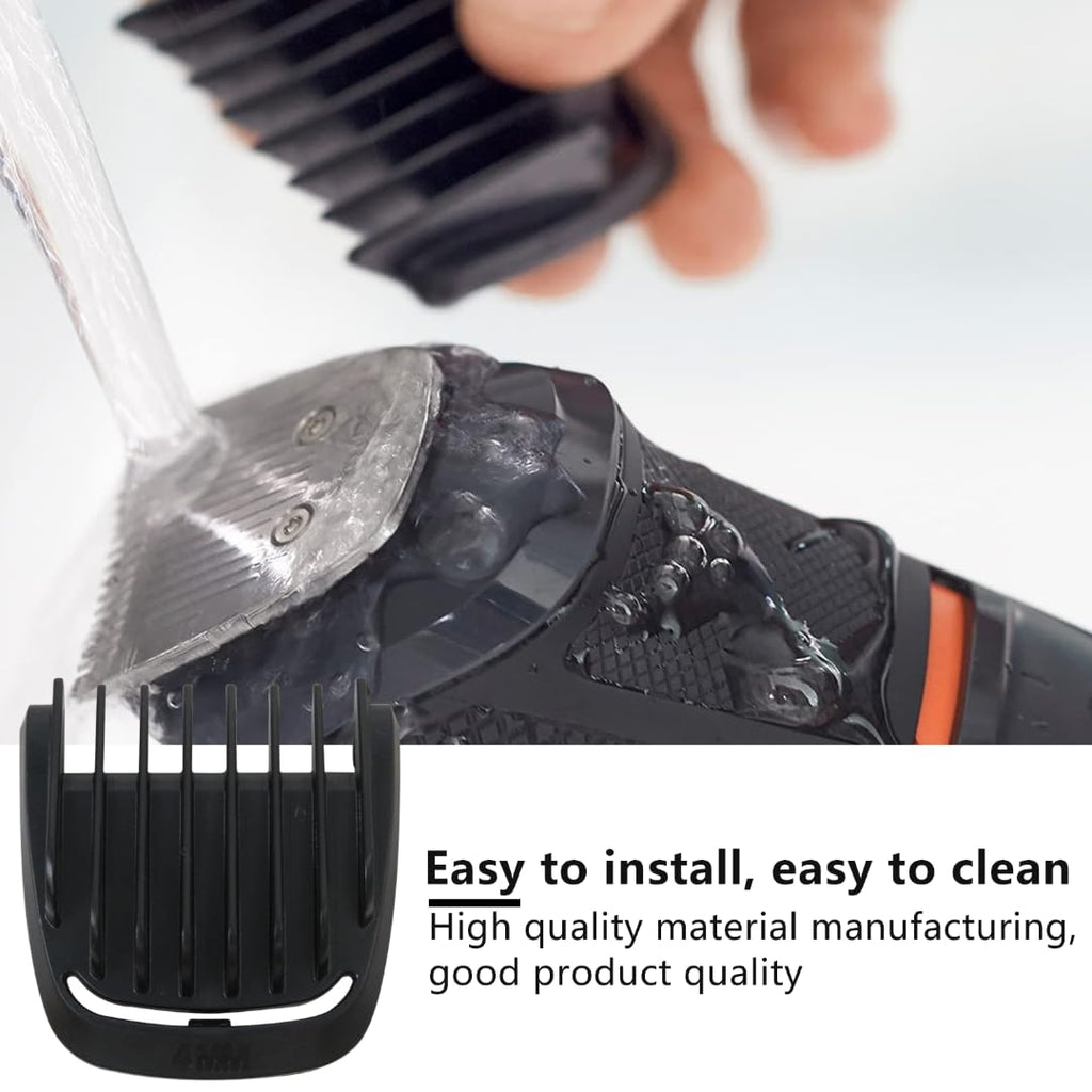 JRSHOME 2026 New Trimmer Replacement 4mm Beard Stubble Hair Guide Guard Comb for Philips Norelco Multigroom MG3750 MG3760 MG5750 MG5760 MG7750 MG7770 MG7790 MG7791 (for Extra Wide 41mm T Blade Only)