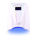 M - Crystal Cure 128W UV Nail Lamp - Fast Curing Nail Light with 45 Powerful 365nm+405nm LEDs - Cordless, Rechargeable, Auto Sensor - UV Light for Gel Nails for Manicures & Pedicures (White)