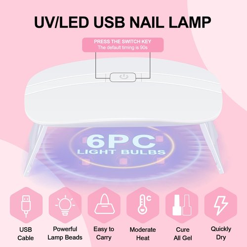 Acrylic Nail Kit for Beginners with Everything Professional 3pc Acrylics Powder 6pcs Gel Nail Polish 18pcs Glitter Decoration Powder Nails Kit Acrylic Set with Tips Nail Light Valentines Day Gifts