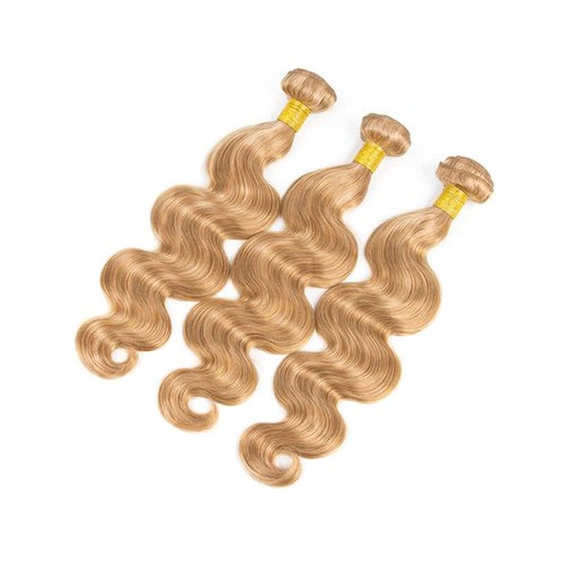 P27/613 Highlight Blonde Bundles Body Wave Bundles Human Hair 24 24 24 Inch Unprocessed Brazilian Virgin Weave Hairs Honey Blonde 3 Bundle 50 Gram Per Bundle Human Hair Extensions