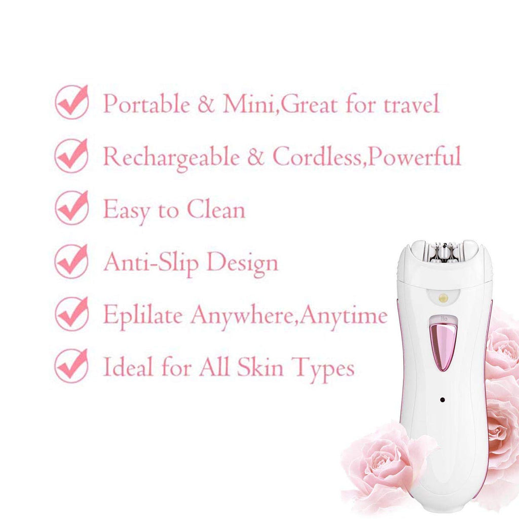 Epilator for Women Facial Hair Removal Face Arm Leg Body Cordless Rechargeable Tweezers Smooth Glide Epilator for Women