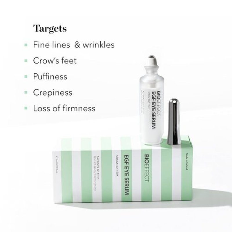 BIOEFFECT EGF Eye Serum - Age-Defying Under Eye Treatment with Rollerball for Puffiness & Fine Lines | 6 mL