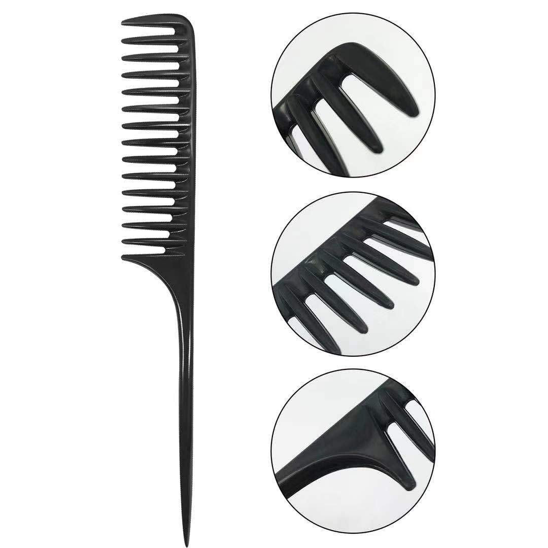 Wapodeai 2 Pcs Wide Tooth Comb Detangling Hair Brush, Anti Static Heat Resistant Hair Comb, Suitable for all Kinds of Hair.