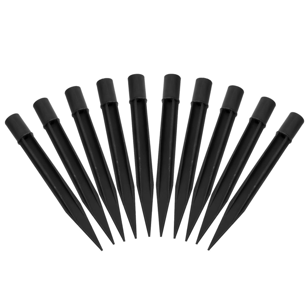 10pcs Plastic Ground Spikes, Solar Torch Lights, Stake Spikes Plug Replacement for Garden Lawn Light, Suitable for 0.63 Inch Diameter