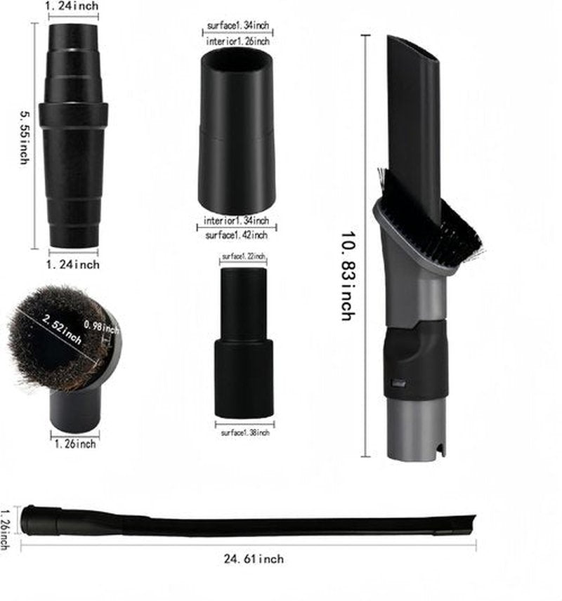 Shark Vacuum Cleaner Attachments - 6PCS 2-in-1 Crevice & Dusting Brush Combo | Flexible Tool Set for HV322, HV320, HV301, NV600, NV340