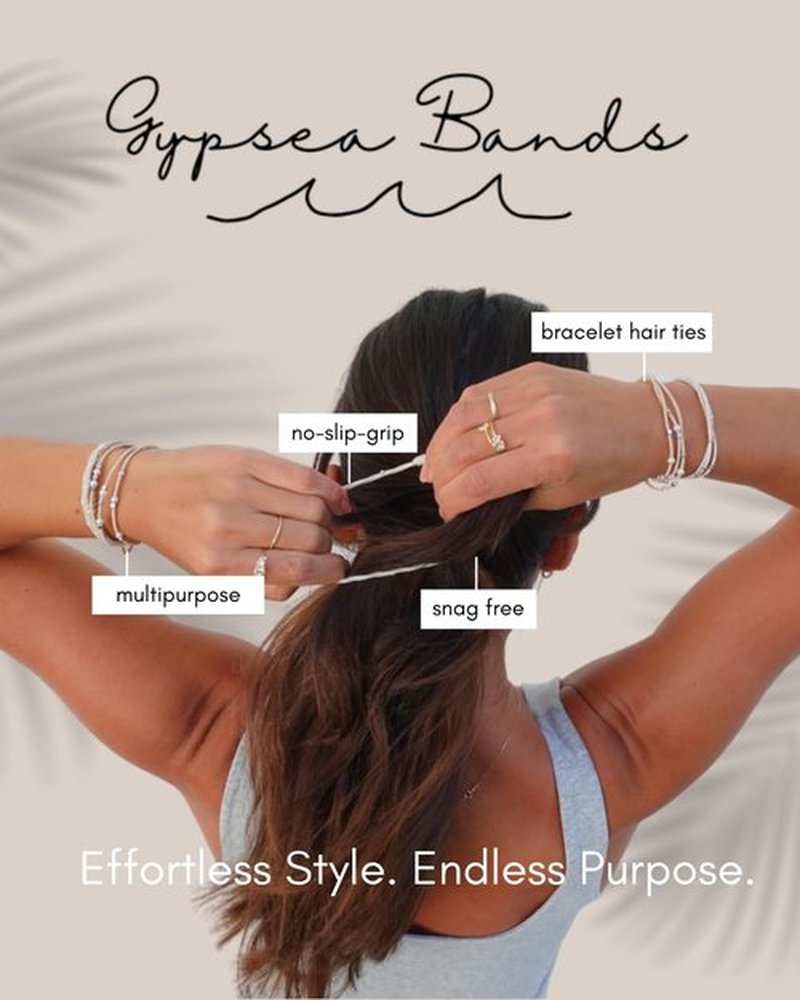 Gypsea Bands Hair Tie Bracelets for Men, Women & Kids - Set of 10 (Bali)