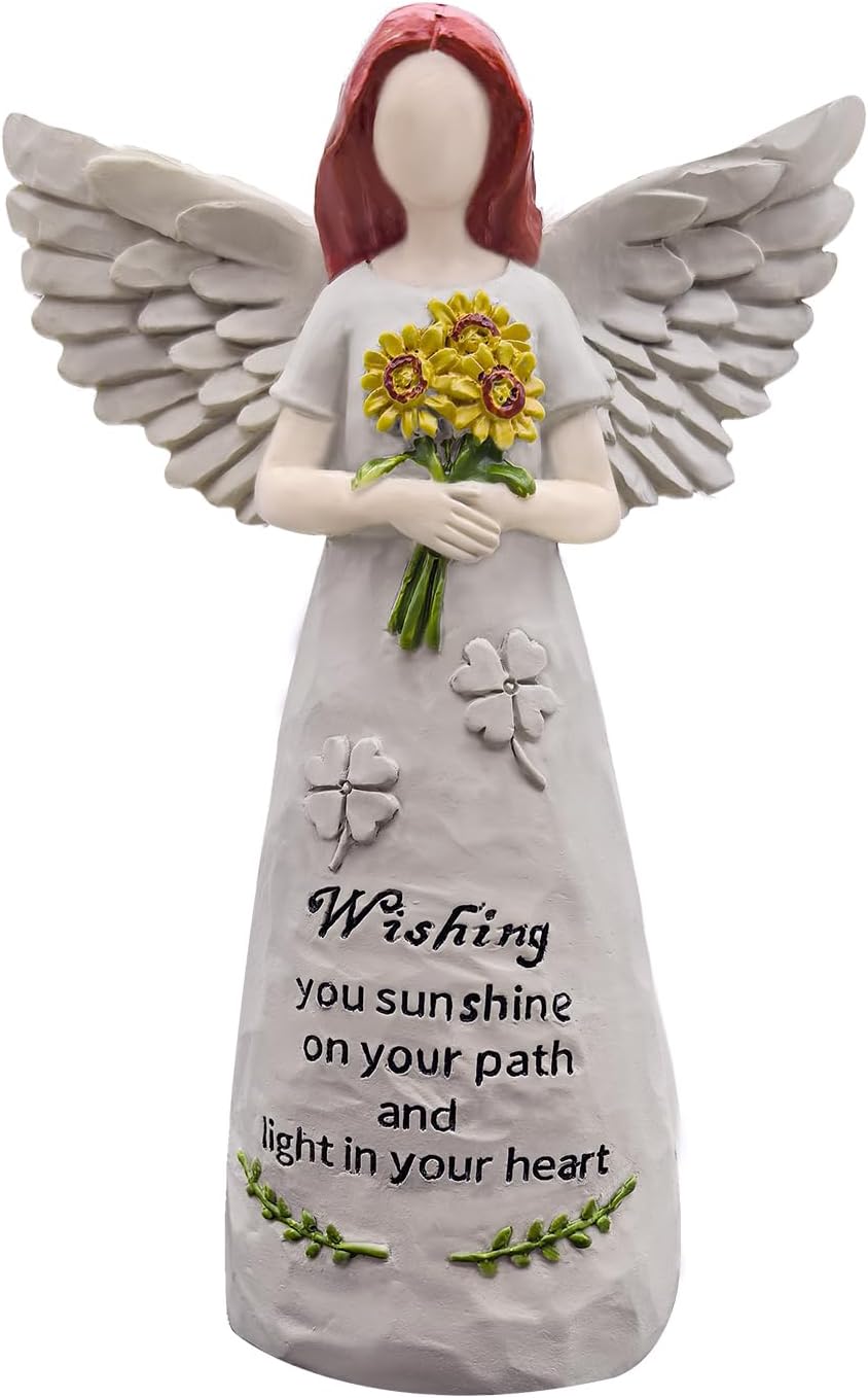 Angel Figurine by [Brand Name] - Hand-Painted 5.5” Sculpture for Blessings, Hope, and Comfort