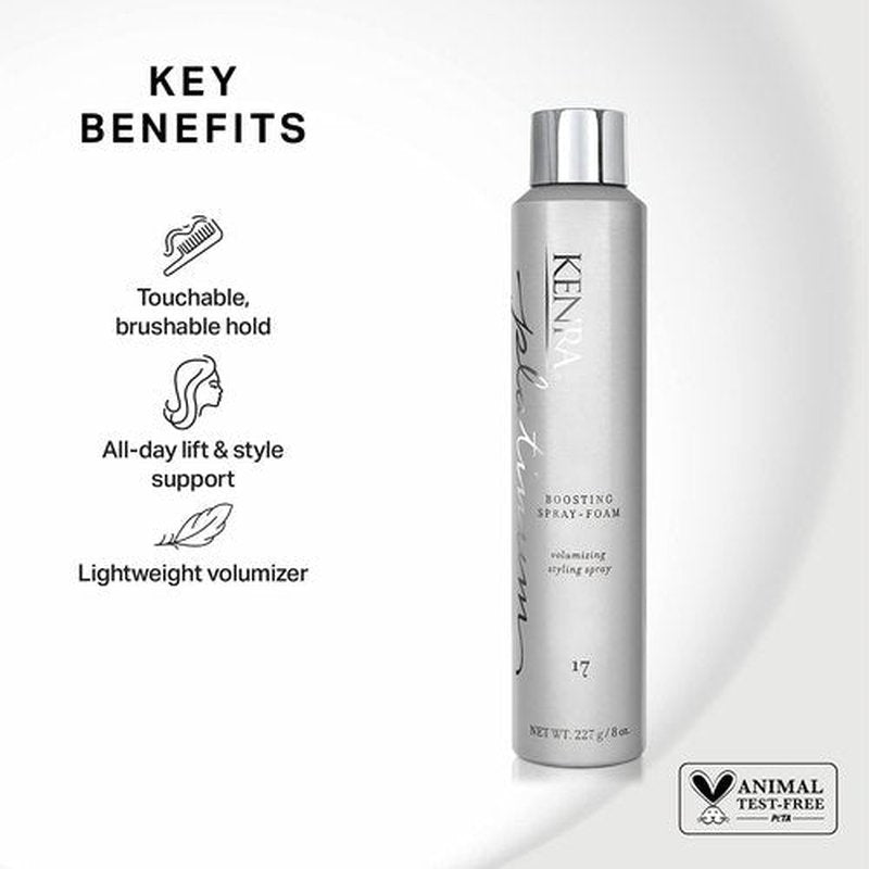 Kenra Platinum Boosting Spray Foam 17 - Volumizing Styling Spray for Full, Luscious Hair