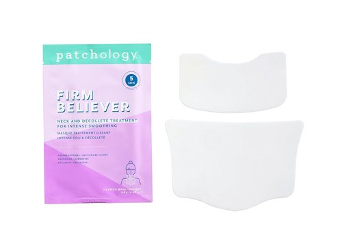 Patchology Firm Believer Hydrogel Neck & Chest Mask - 5-Minute Spa Treatment for Hydrated, Smooth Skin