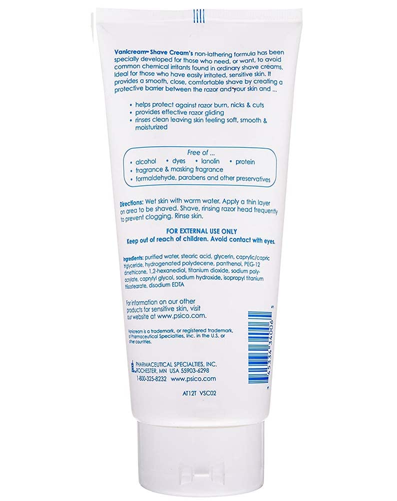 Vanicream Shave Cream for Sensitive Skin, 6oz, 3-Pack