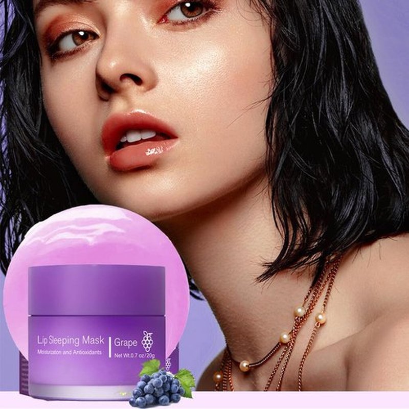Hydrating Sleeping Lip Mask for Intense Overnight Moisture. (1, Grape)