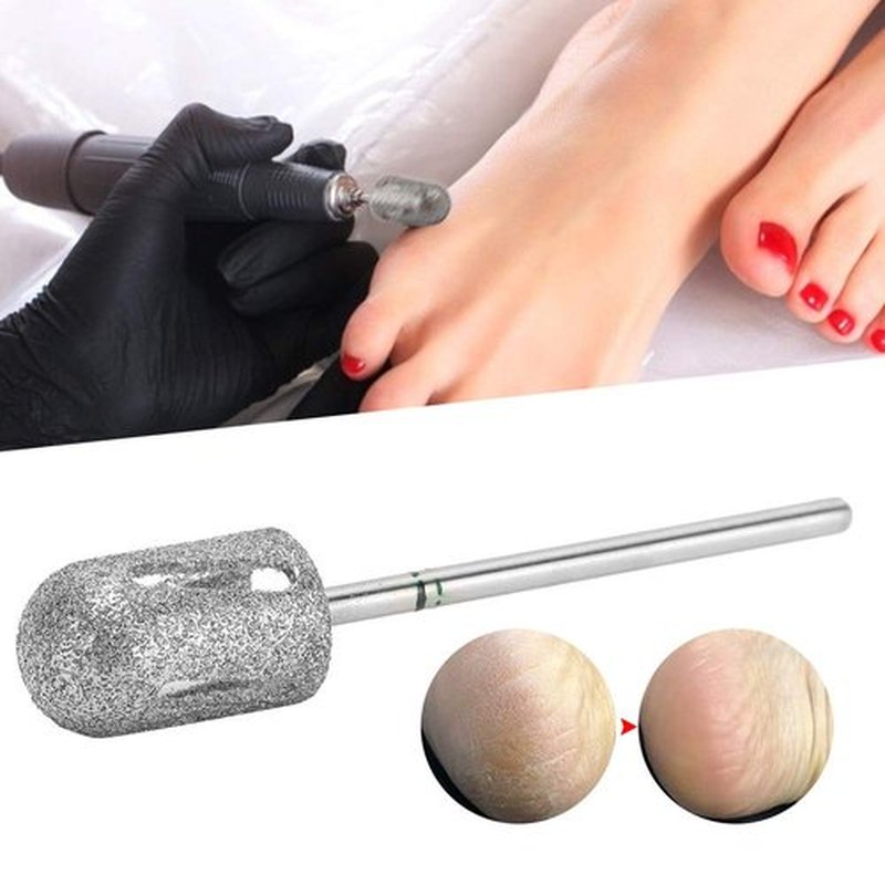 Sonew Pedicure Cone Bit, Stainless Steel Foot Nail Drill Bit Pedicure Foot Calluses Sanding Polishing Head for Cracked Skin Corns Callus Removal, Feet Filing Nails for Manicure