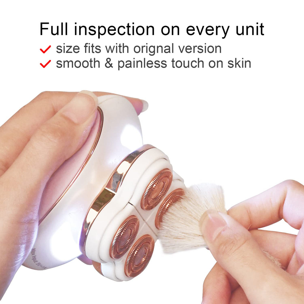 tuokiy Legs Hair Remover Replacement Head Compatible with Finishing Touch Flawless Electric Legs Shaver for Women,Rose Gold 2 Pack