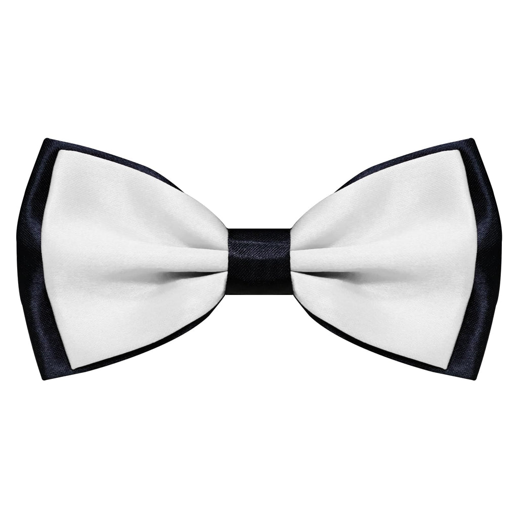 LJBFNN Bow Ties for Men, Clip on Black Bowtie, Pre-tied Adjustable Tuxedo Mens Bow Tie Formal Wedding Party