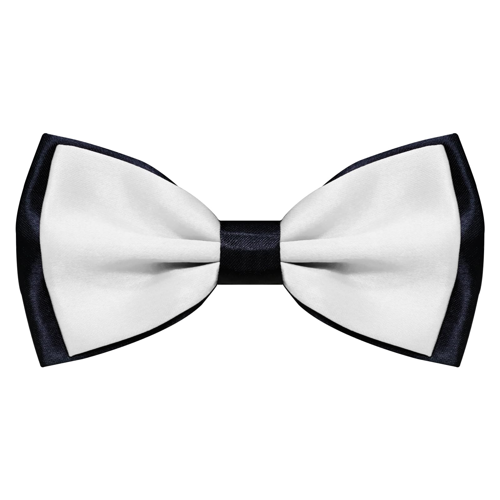 LJBFNN Bow Ties for Men, Clip on Black Bowtie, Pre-tied Adjustable Tuxedo Mens Bow Tie Formal Wedding Party
