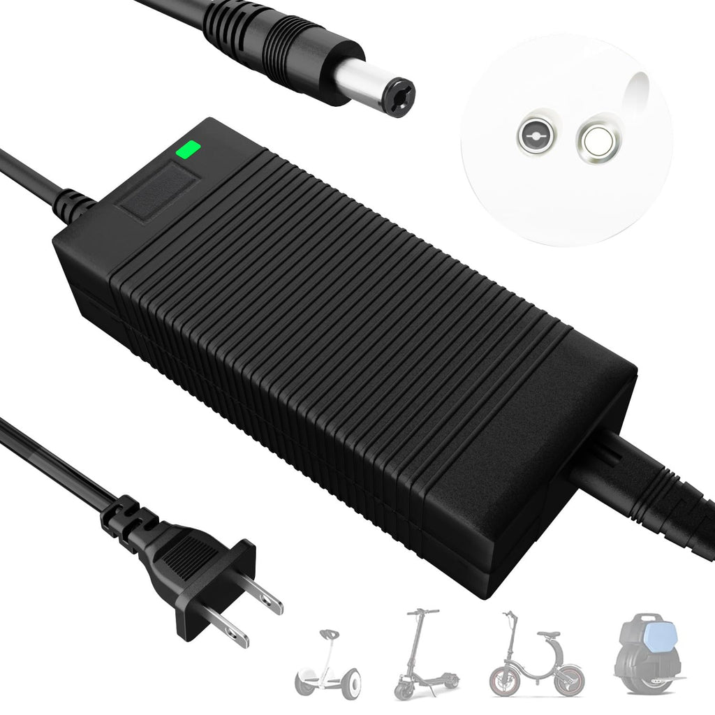 EVAPLUS 54.6V Fast Charger for 48V Lithium Batteries, UL Certified, Smart Charger for Electric Bike & Scooter, Auto Shut-Off, 5.5mm x 2.5/2.1mm Connector