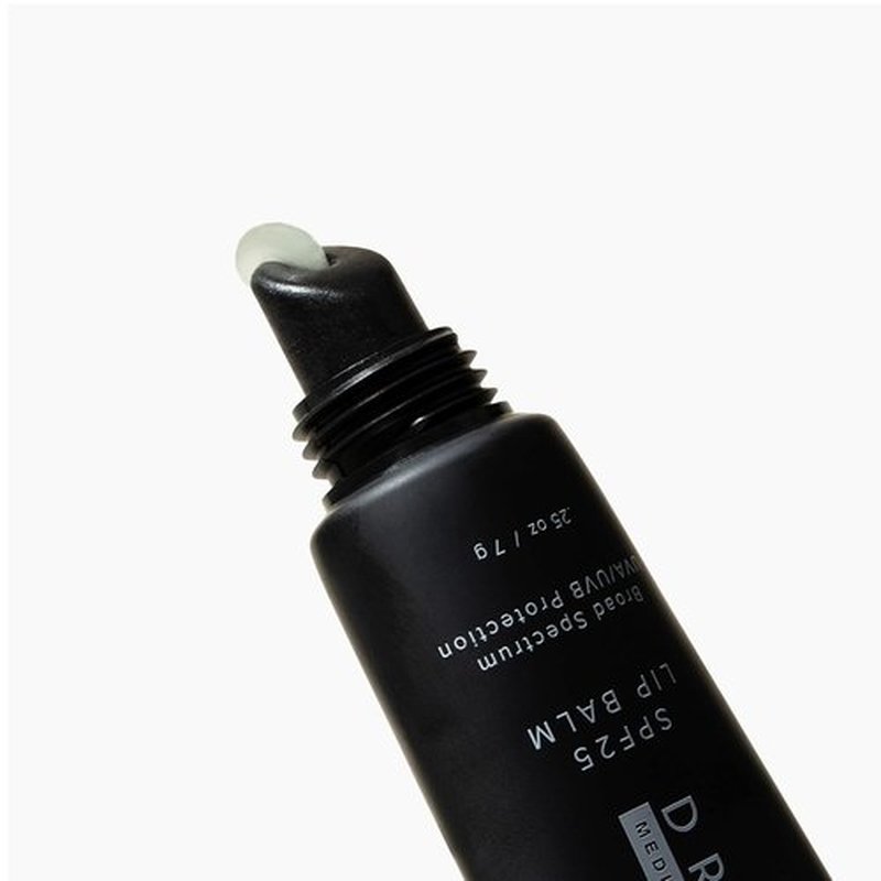 DRMTLGY SPF 25 Lip Balm - Hydrating Avocado & Shea Butter Protection - Non-Sticky Smooth Finish - .25 oz