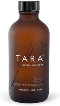 TARA Spa Therapy Body & Massage Oil - Premium Organic Relaxation Blend with Lavender, Chamomile & Sandalwood, 4 oz