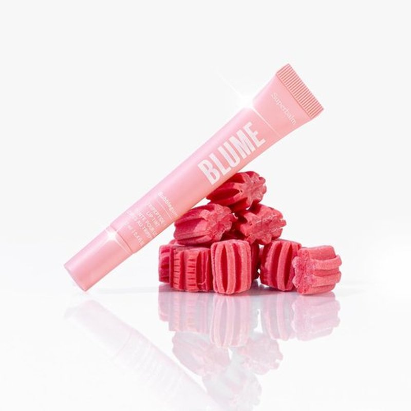 Blume Tri-Peptide Tinted Lip Balm - Hydrating Bubblegum Pink Moisturizer with Shea Butter & Squalane | 0.4 Fl Oz
