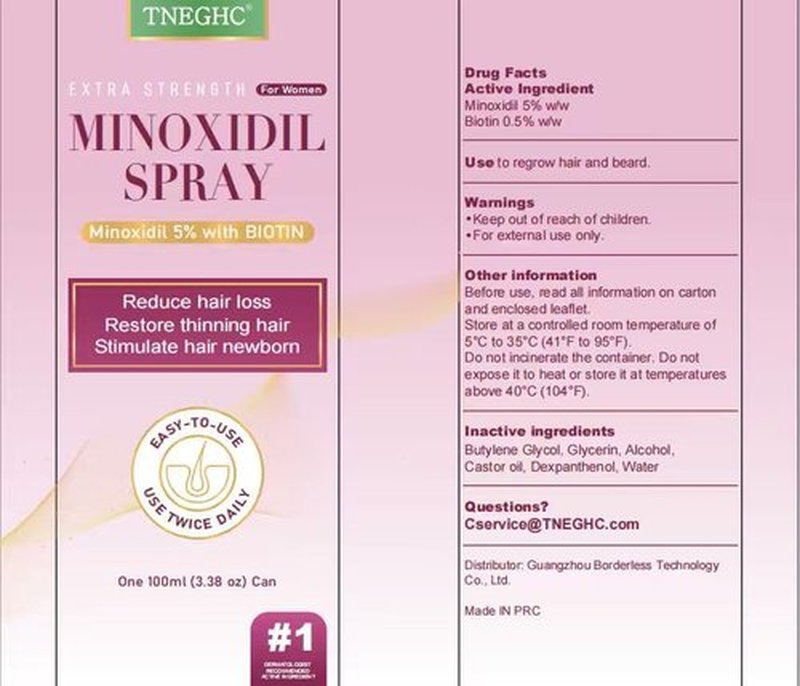 Topical 5% Minoxidil Spray for Men & Women, Hair Regrowth Treatment with Biotin for Thinning Hair, Receding Hairline & Alopecia Areata, Extra Strength Hair Loss (5 x 3.38 OZ, 8-9 Month's Supply)