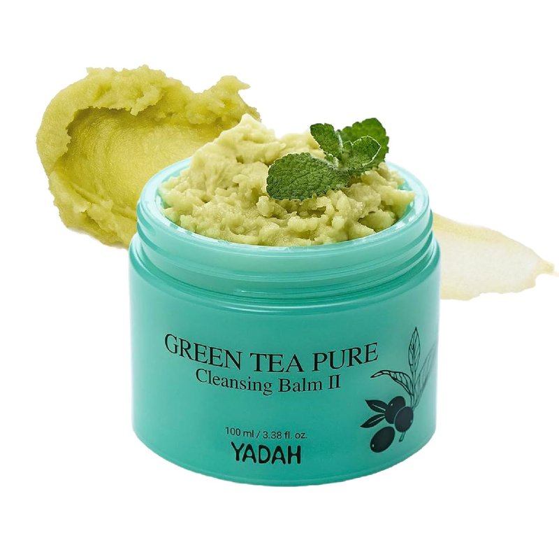YADAH Green Tea Matcha Cleansing Balm II - Gentle Makeup Remover for Sensitive Skin | 3.38 fl oz, Vegan & Hydrating
