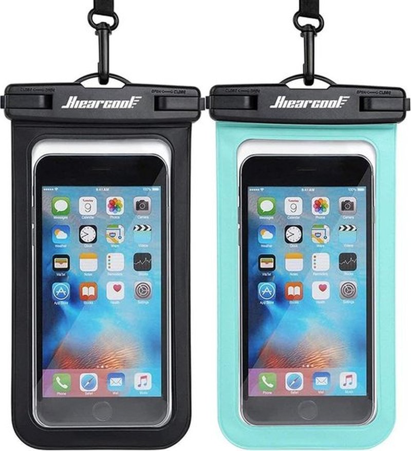 Hiearcool Waterproof Phone Pouch - IPX8 Case for iPhone 17/16/15/14 Pro Max | Touch Screen, 2 Pack, Fits Up to 8.9”