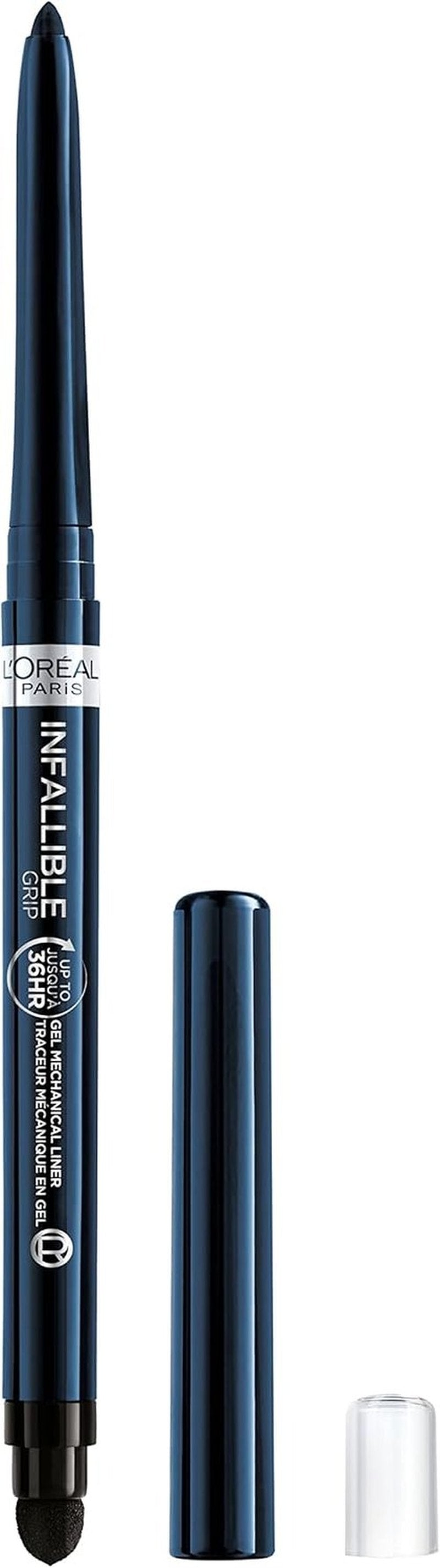 L'Oreal Paris Infallible Grip Gel Eyeliner Pencil - Smudge-Resistant & Waterproof, 36HR Wear, Blue Jersey, 0.01 Oz