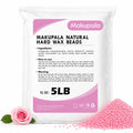 Makupala 5LB Hard Wax Beads for Hair Removal, Professional Bulk Brazilian Wax for Sensitive Skin, Stripless Creamy Wax with Rose Scent for Bikini, Face, Underarm & Full Body, Salon & Home Use
