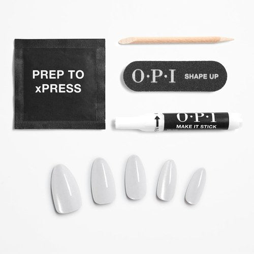 OPI Press-On Nails - Professional Nail Art Kit with Short Round, Long Almond & Coffin Shapes