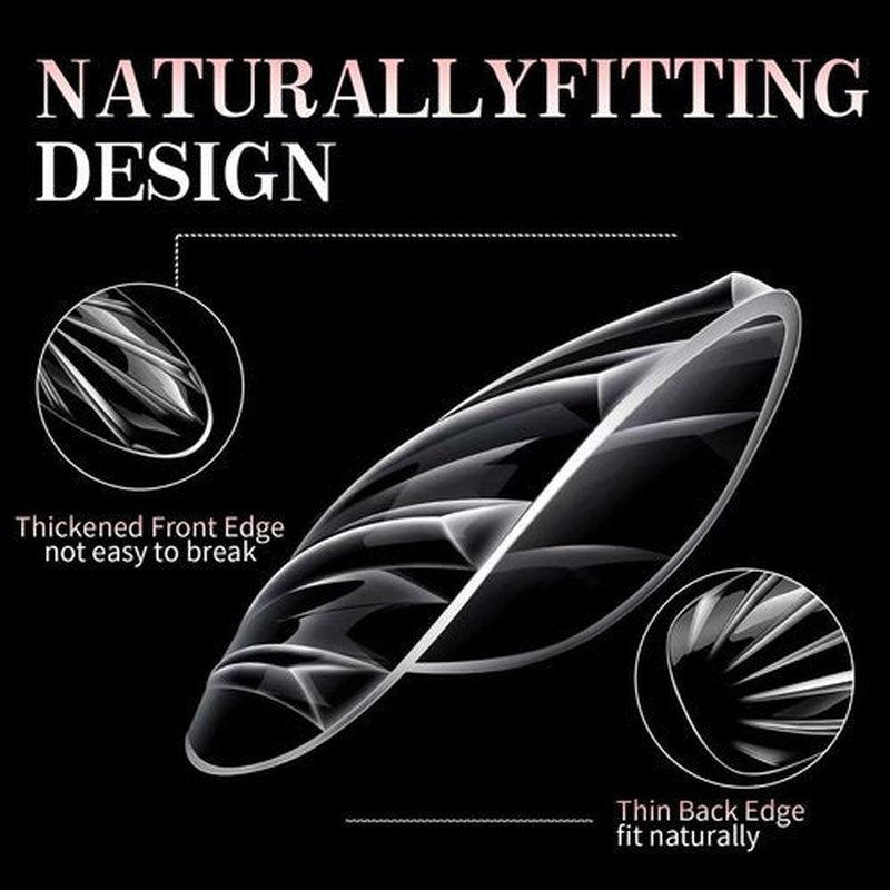 Shell Fake Nail Tips Pre-Shaped Almond Medium Soft Gel Nail Tips 12 Sizes Full Cover Clear Acrylic Press on False Nails Extension Tips for Woman DIY 120PCS