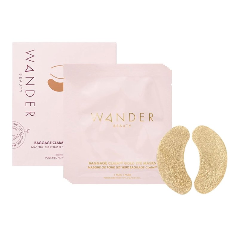 Wander Beauty Baggage Claim - Gold Foil Under Eye Patches for Dark Circles & Puffiness | 6 Pairs