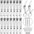 Keeshibao Nail Clippers Bulk with Swing Out File/Keychain Ring, Travel Size 2.2 Inch Small Fingernail Clippers for Men, Women,Adults, Christmas, Homeless (16 Pack Nail Clippers & Earpicks)