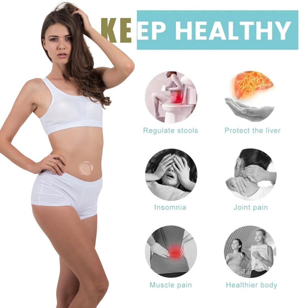 GOOPRAD 120PCS Disposable Castor Oil Belly Button Patch– Oil-Free, Self-Adhesive Cotton Core Wrap for Neck, Shoulders & Knees, No Wash, Anti-Seepage (Beige Square)