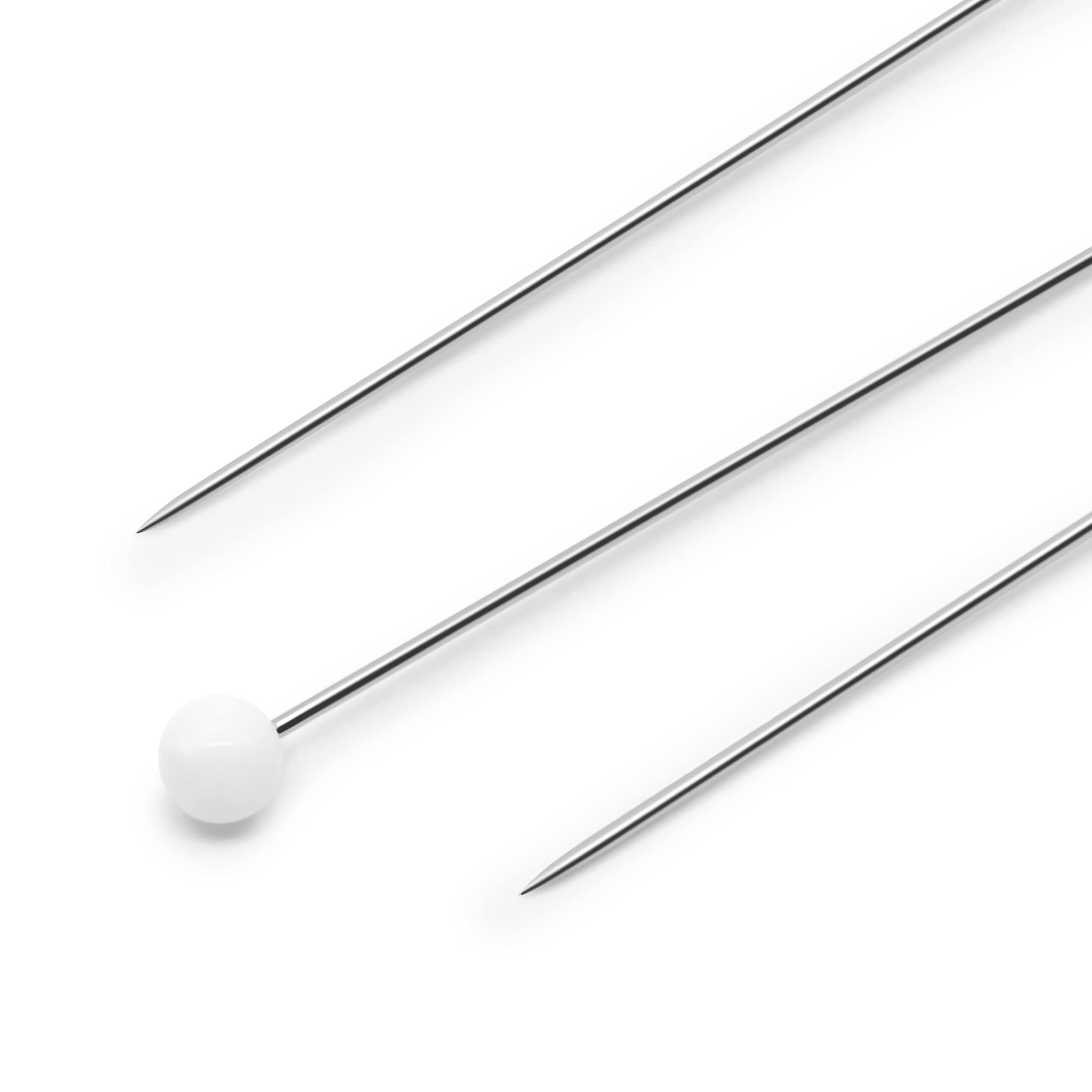 Dritz 61 Glass Head Pins, Extra Fine, 1-3/8-Inch (250-Count) , White