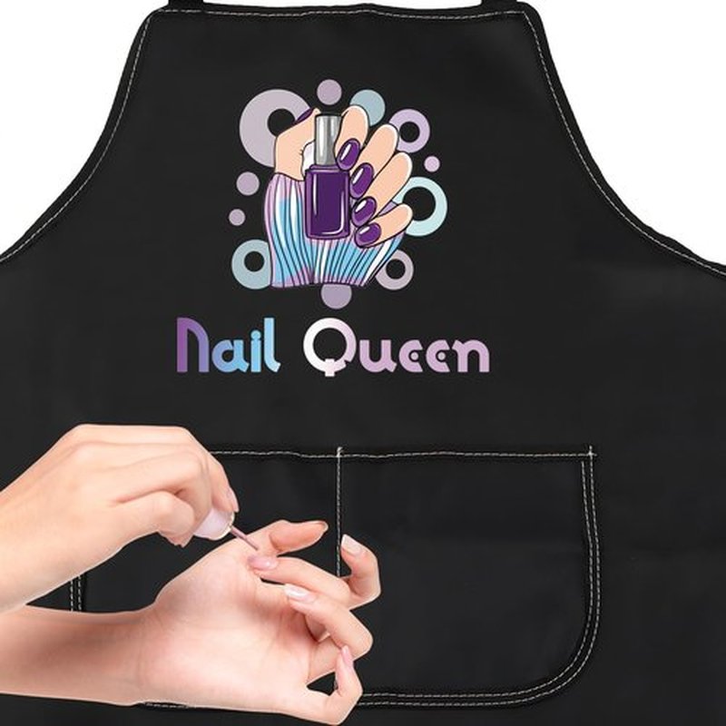 LEVLO Nail Artist Gift Nail Queen Waterproof Adjustable Apron Nail Tech Nailist Thank You Birthday Christmas Gift(Nail Queen)