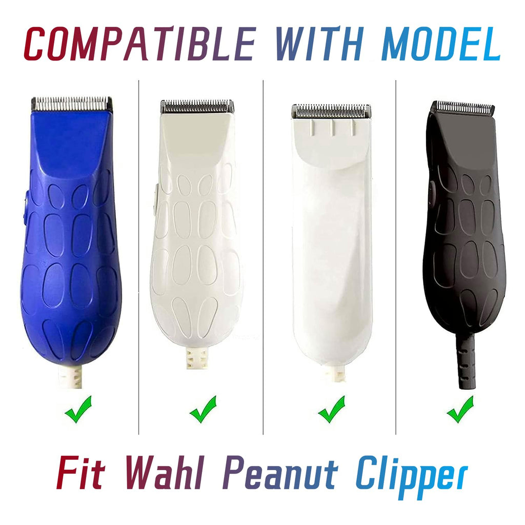 4Pcs Professional Peanut Clipper/Trimmer Snap On Replacement Blades #2068-300, Compatible with Wahl Peanut Hair Clipper/Trimmer, White.