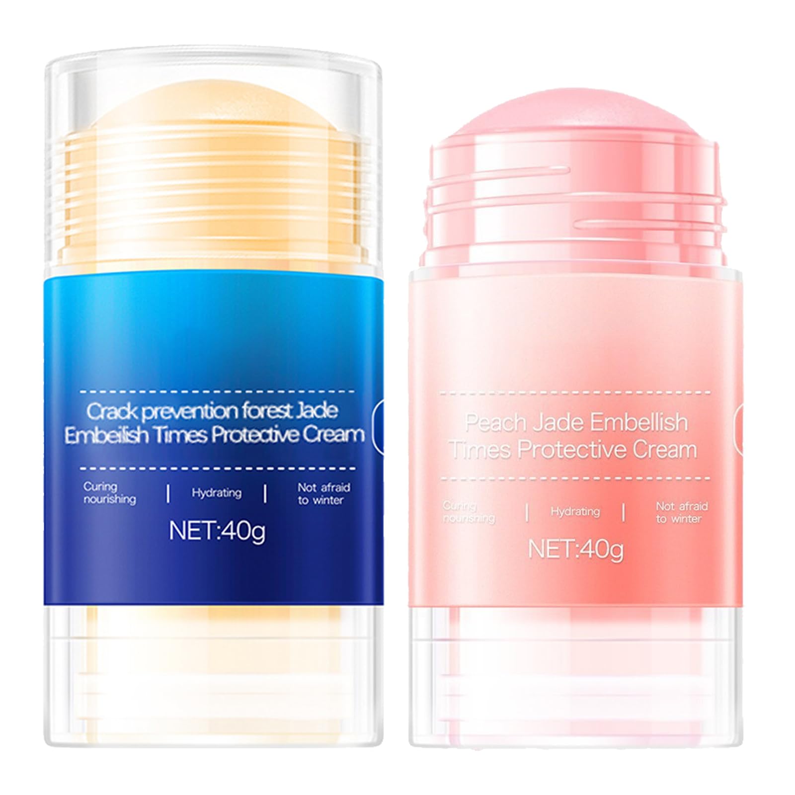 XICOFISS Crack Feet Prevention Stick, Anti Cracked Foot Cream For Dry Heels, Moisturizing Foot Balm Stick, Remove Dead Skin And Softening Dry Skin (Pink+Blue)