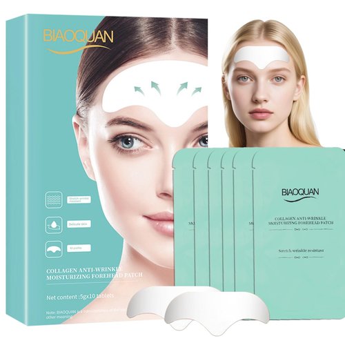 Forehead Wrinkle Patches: Anti Wrinkle Patches-Repair Winkle Remover and Treatment with Aloe Collagen and Niacinamic Acid 10pcs,Smooths out Forehead Wrinkles