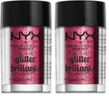 NYX PROFESSIONAL MAKEUP Face & Body Glitter, Red (Pack of 2)
