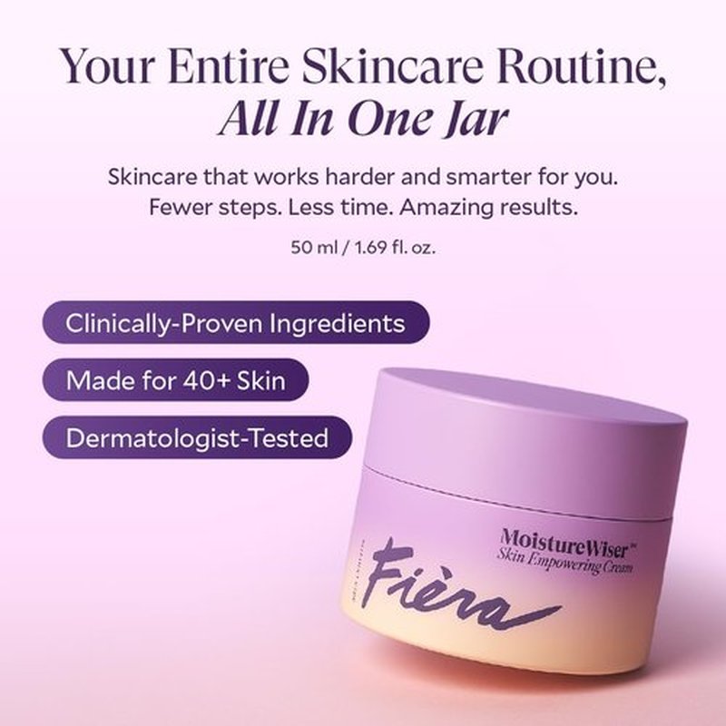FIÈRA MoistureWiser Anti-Aging Face Moisturizer – Hydrating Cream with Peptides for Mature Skin – 1.69 fl oz