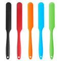 【5 Pack】Silicone Jar Spatula, Long Handle Jar Scraper Spurtle, Sourdough Spatula, Non-Stick Heat Resistant Cake Cream Spatulas Set, Small Spatulas for Kitchen Use