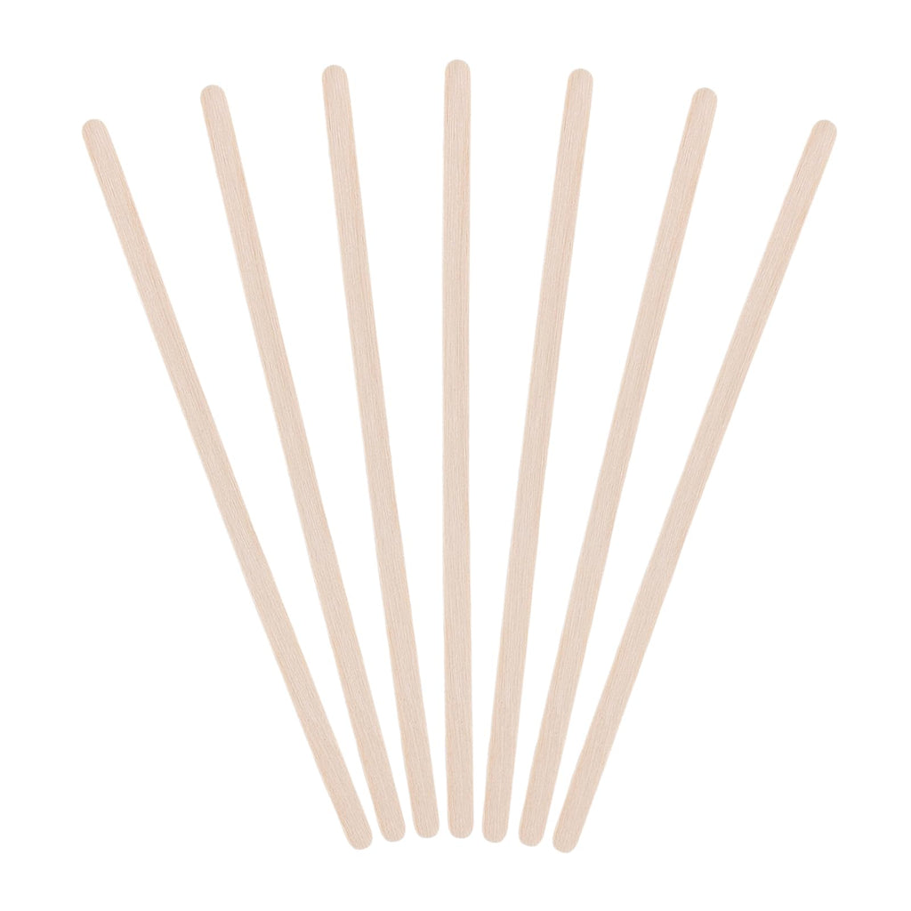 300pcs Wooden Coffee Stirrers,Eyebrow Wax Sticks,5.5inch Birchwood Wood Stir Stick, Wood Waxing Sticks Wax Spatula Applicator