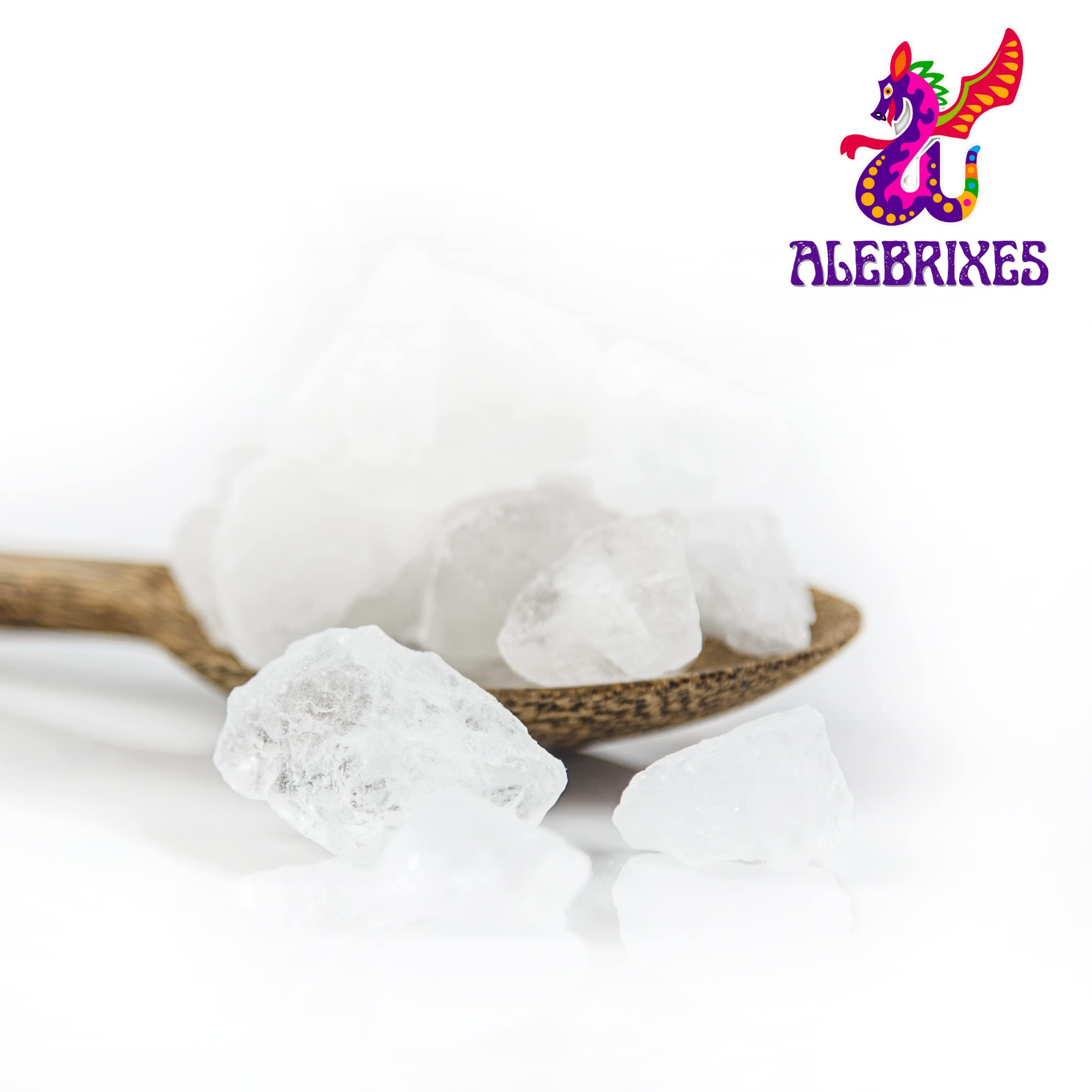 Alebrixes | Alum Stone Rocks| White Alum Crystal Blocks | Piedra De Alumbre Natural Entera | Natural Deodorant & Antiperspirant | For Cooking, Beauty & Health.