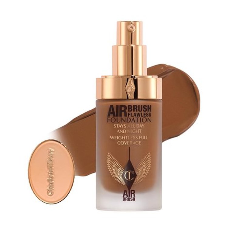 Charlotte Tilbury Airbrush Flawless Matte Foundation - Full Coverage Liquid Makeup for a Natural-Matte Finish - Waterproof & Transfer Resistant