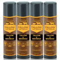 Untamed Organics Pure Tallow Lip Balm | 100% Grass-Fed Beef Tallow and Organic Beeswax | Moisturizing Lip Care for Dry, Chapped Lips | Hypoallergenic, Fragrance-Free | Handcrafted in USA | 4-Pack