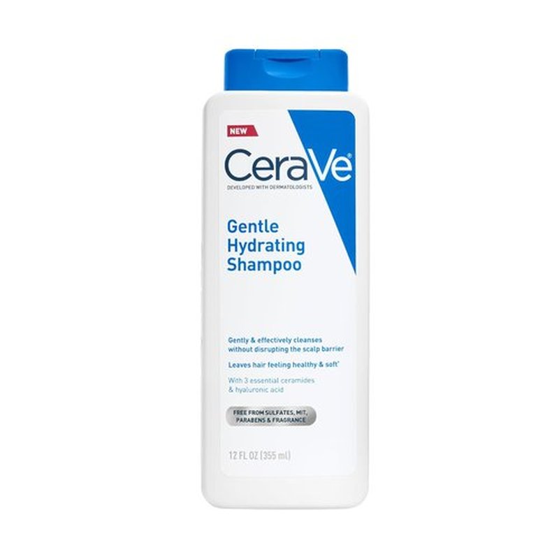 CeraVe Gentle Hydrating Shampoo - Soft, Healthy Hair & Scalp with Ceramides & Niacinamide | 12 Oz