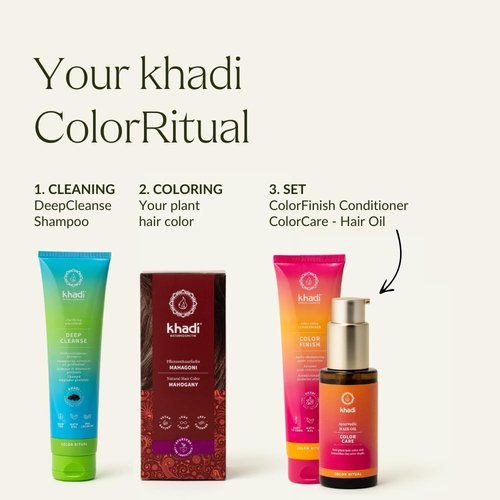 khadi MAHOGANY Natural Hair Color - Hair Color for a velvety, earthy red to intense dark red-brown - 100% herbal & natural - 3.5 oz