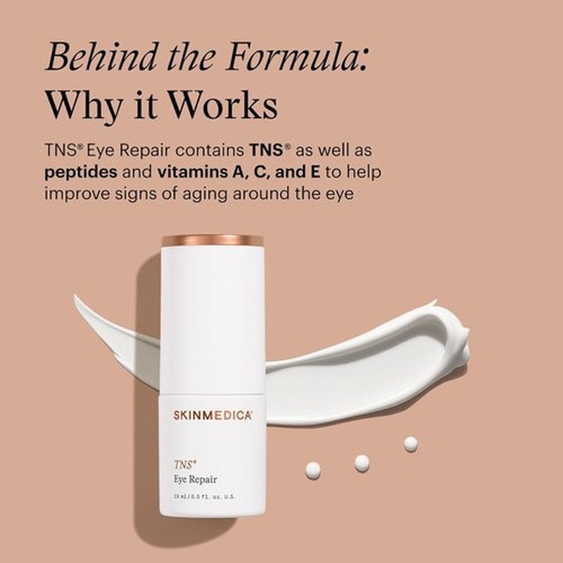 SkinMedica TNS Eye Repair Cream - Reduces Fine Lines, Wrinkles & Dark Circles | 0.5 Oz