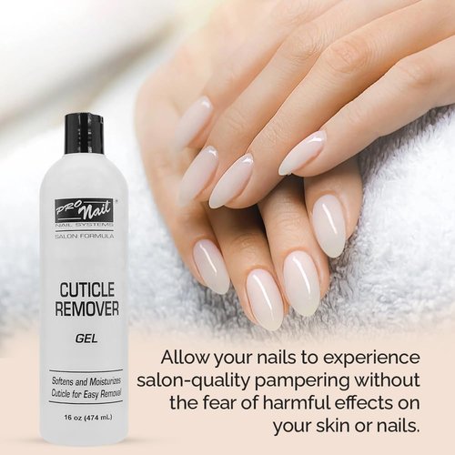 Pro Nail Cuticle Remover Gel 16oz - Softens and Moisturizes Cuticle for Easy Removal