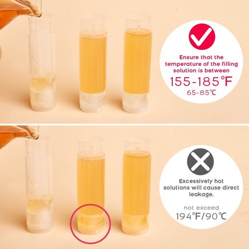 JuLand 50 Packs Empty Lip Balm Tubes 5.5ml - Refillable Round Lipstick Containers and BPA Free, Leak-Free Lip Balm Empty Containers for DIY, White